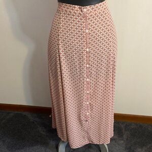 Max Studio A-Line Geometric pattern button-down skirt, size XL